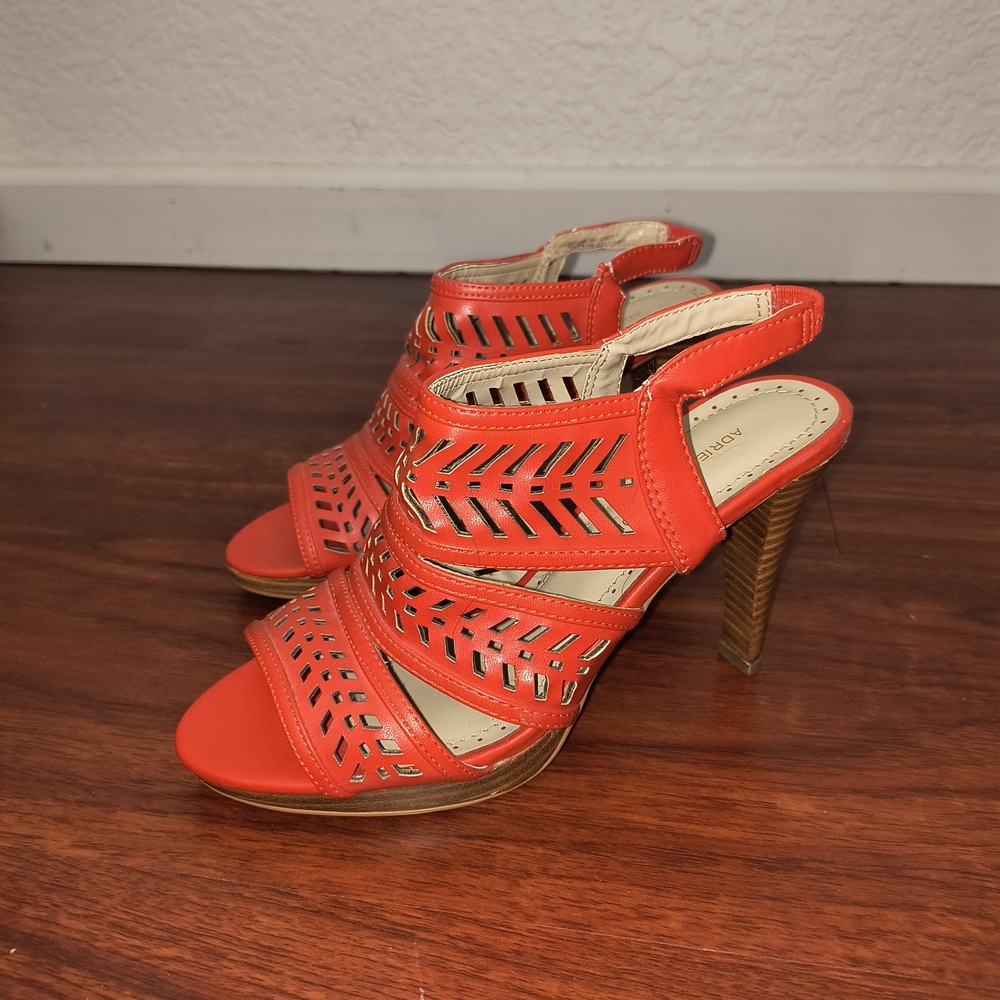 Adrienne Vittadini Red Strappy Heels